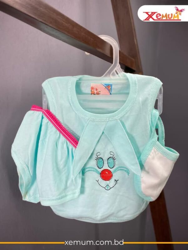 Newborn Baby dress 3 pes set (জামা +প্যান্ট +বিবস ) - Image 4