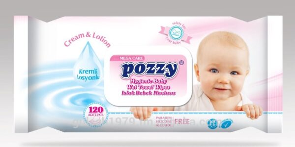 Pozzy Baby Wet Wipes 120pcs wet tisu - Image 2