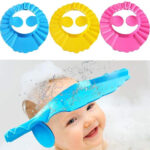 1 pcs Adjustable Baby Shower Cap Newborn Hair Washing Cap Kids Hearing Protection Children Safe Shampoo Shield Bathing Head Cover