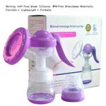 2 in 1 Breastfeeding Pump and Bottle Manual Portable Breastfeeding Milk Pump-1Set 180ML