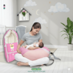 Safety Bed + Feeding Pillow (P-6 Muslin মসলিন)