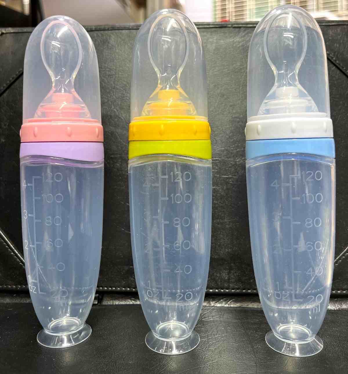 Baby Silicone Spoon Feeder Bottle 90/120ml - 1pcs Baby Silicone Spoon Feeder Bottle 90/120ml for baby feeding