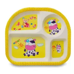 Baby & Toddler Melamine Plate – 4 Compartment Food Divider BPA Free Kids Feeding Plate | বেবি মেলামাইন ৪ কম্পার্টমেন্ট ফুড ডিভাইডার প্লেট