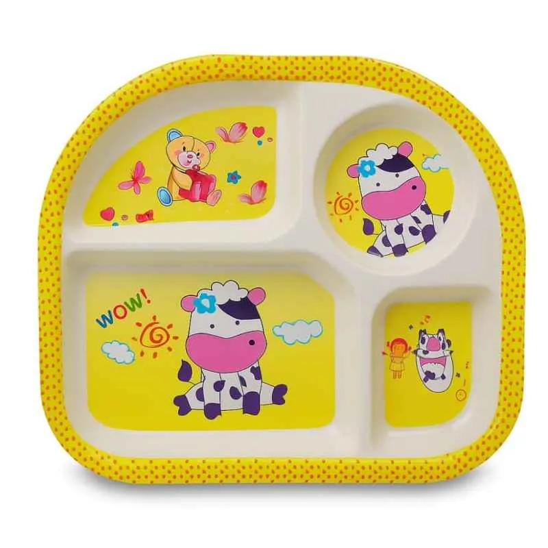 Baby & Toddler Melamine Plate – 4-Compartment Food Divider Baby & Toddler Melamine Plate – 4 Compartment Food Divider BPA Free Kids Feeding Plate | বেবি মেলামাইন ৪ কম্পার্টমেন্ট ফুড ডিভাইডার প্লেট