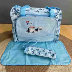 Hospital Bag 3 Pieces Set Blue For Baby with three matching maternity bags for newborn essentials