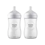 Philips Avent Natural Response Baby Feeding Bottle Wide Neck PP 260ml Twin Bottle Pack BPA Free Anti-Colic Baby Bottle