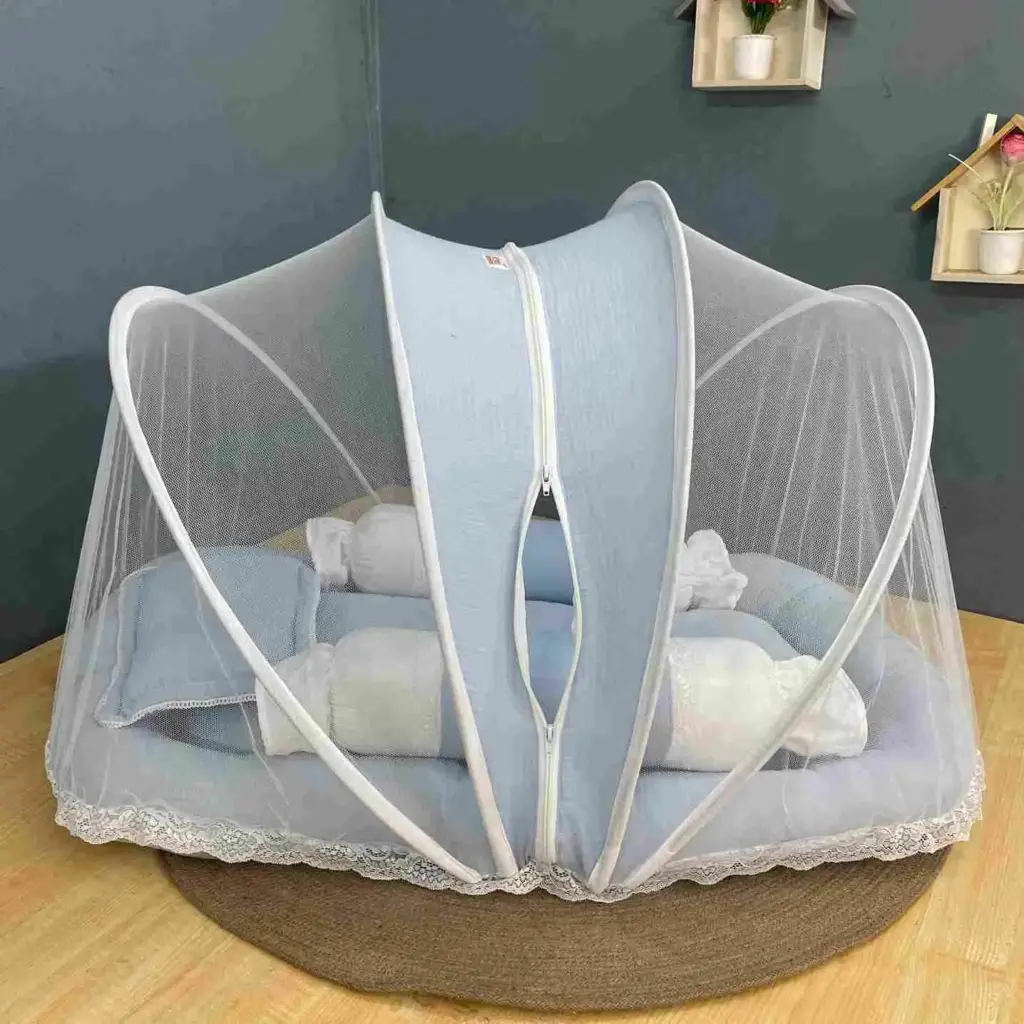 Xemum Muslin Mosquito Net Bedding Set | জিমাম মসলিন মশারি বেডিং সেট for newborn baby