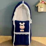 Muslin Safety Bed Blue White Soft Breathable Baby Safety Bed for Newborn Infant | মসলিন সেফটি বেড ব্লু হোয়াইট নবজাতকের জন্য নরম ও আরামদায়ক বেবি বেড