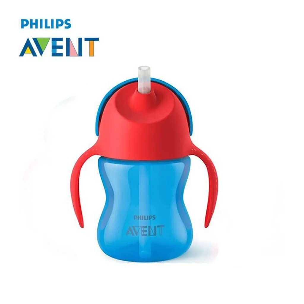 Philips Avent Bendy Straw Drinking Cup 200ml Blue BPA Free Baby Straw Cup
