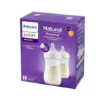 Philips Avent Natural Response Baby Feeding Bottle Wide Neck PP 260ml-(Twin Bottle Pack) - Image 2