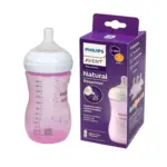 Philips Avent Natural Response Color Baby Feeding Bottle Wide Neck PP 260ml Pink BPA Free Baby Bottle