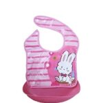 Silicone Baby Bibs with Food Catcher Random Color for Baby Feeding