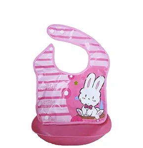 Silicone Baby Bibs with Food Catcher - Random Color Silicone Baby Bibs with Food Catcher Random Color for Baby Feeding