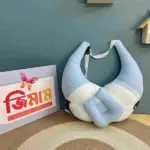 Xemum Muslin Nursing Pillow Light Sky soft muslin breastfeeding pillow for mother and baby | Xemum মসলিন নার্সিং পিলো লাইট স্কাই