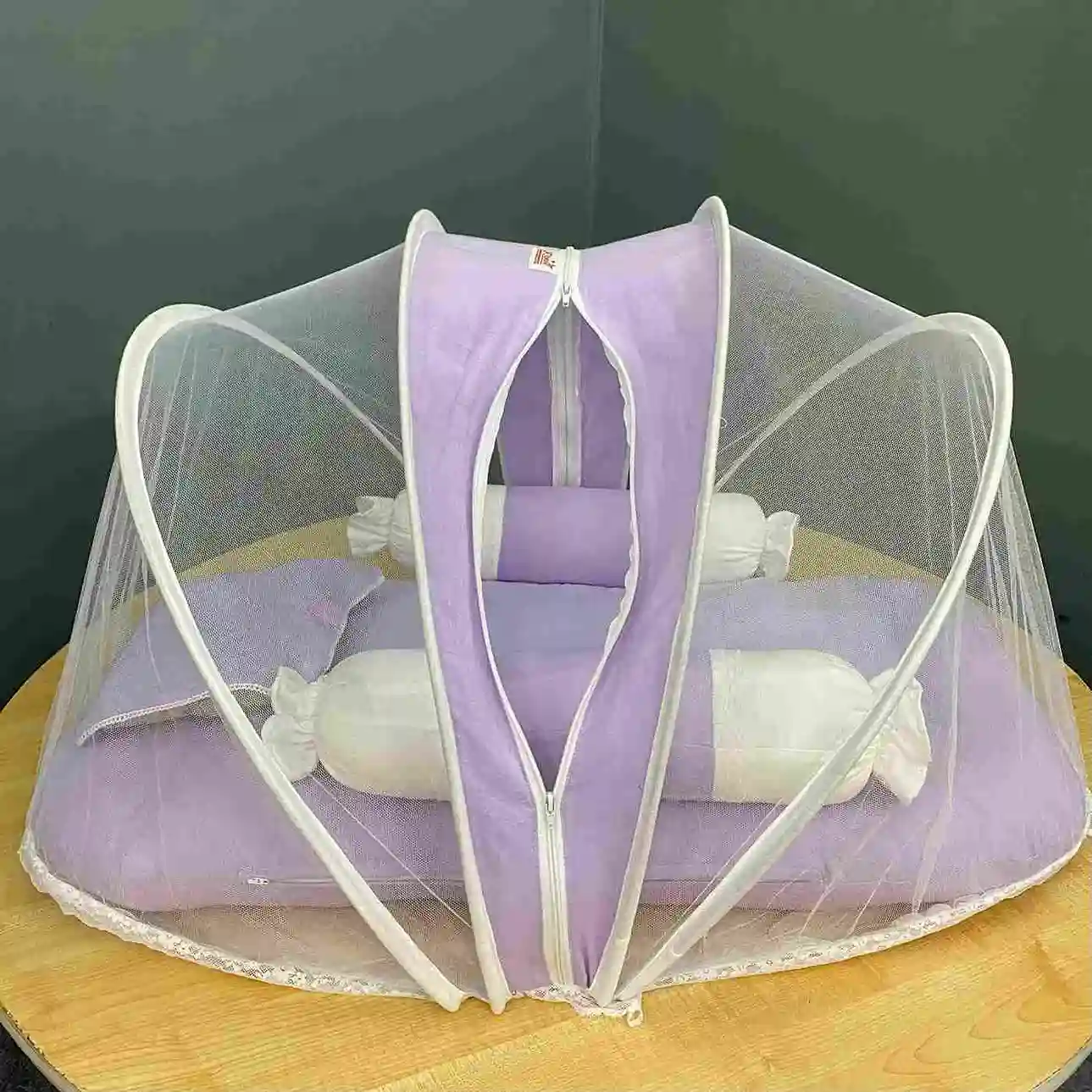 Xemum Muslin Covered Shimul Tula Head Pillow M-02 - Lavender Xemum Muslin Covered Shimul Tula Head Pillow M-02 in Lavender