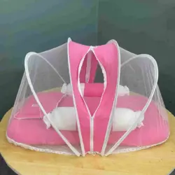 Xemum Muslin Mosquito Net Bedding Set M-02 Pink